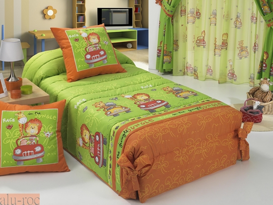 Colcha edredón para cama con estampado animal para decoración infantil