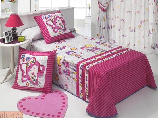 Decoraciones textiles para dormitorios de chicas