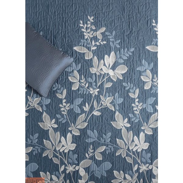 Muestra del estampado reversible en color AZUL