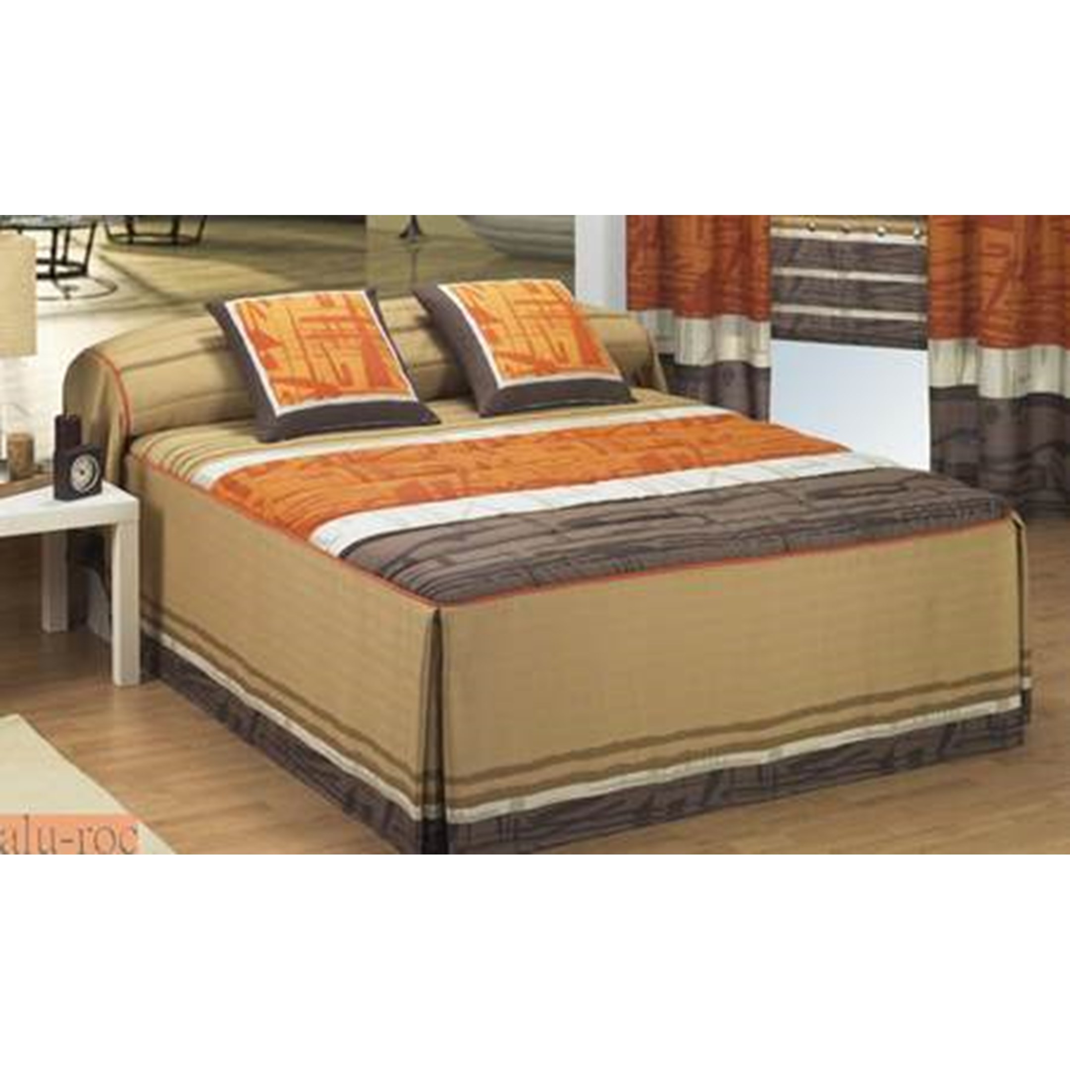 Colcha Edredón Mirfa en color Marrón Viste tú cama con textiles de tejidos JVR