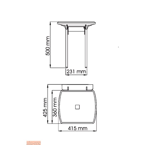 Croquis de medidas de la silla para personas mayores o con movilidad reducida