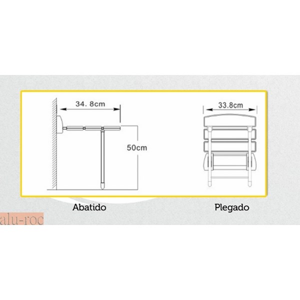 Croquis de medidas de la silla para personas mayores o con movilidad reducida
