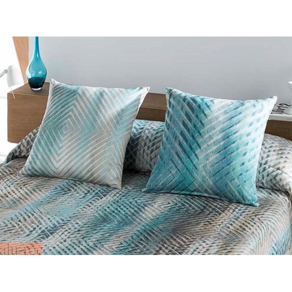 Conjunto de cojines AIR en color Azul Turquesa para decorar el dormitorio