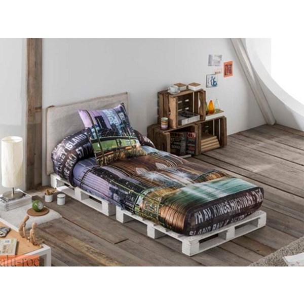 Edredón para invierno ajustable a cualquier colchón, ideal para dormitorios juveniles. Con estampado digital del puente mas famo