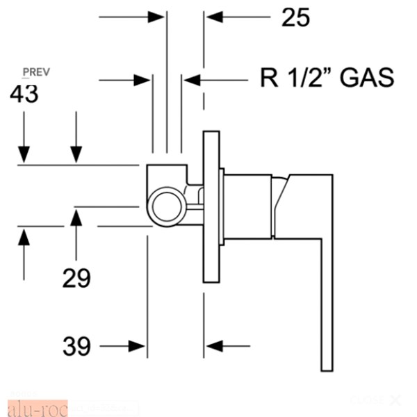 Medidas del grifo monomando para empotrar de lavabo