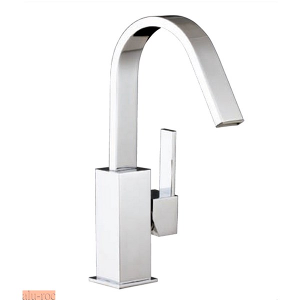 Grifería monomando Grizasa serie Matisse con caño de metal con cascada para lavabo