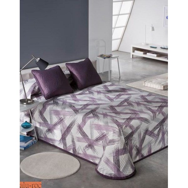 Colcha reversible Monza en color Malva