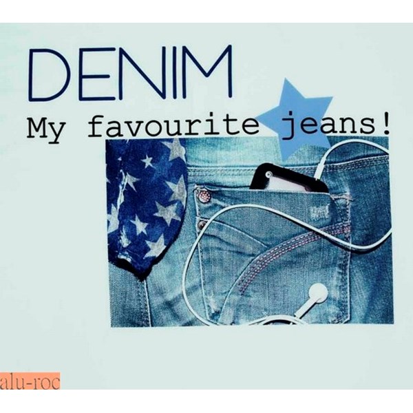 Muestra del estampado central del Bouti Denim