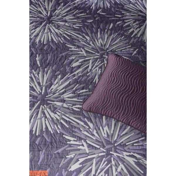 Tela reversible de la colcha Soho en color Malva