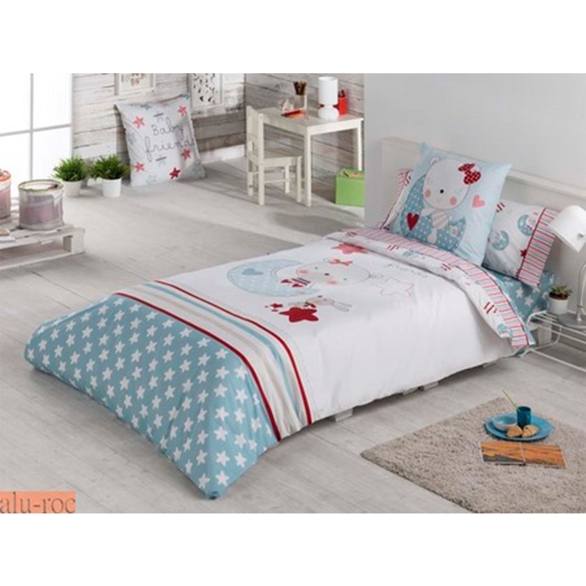 Cortina Moon estampada con lunas y estrellas para dormitorios infantiles