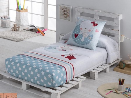 Edredón ideal para camas nido o literas infantiles, modelo MOON de Tejidos JVR