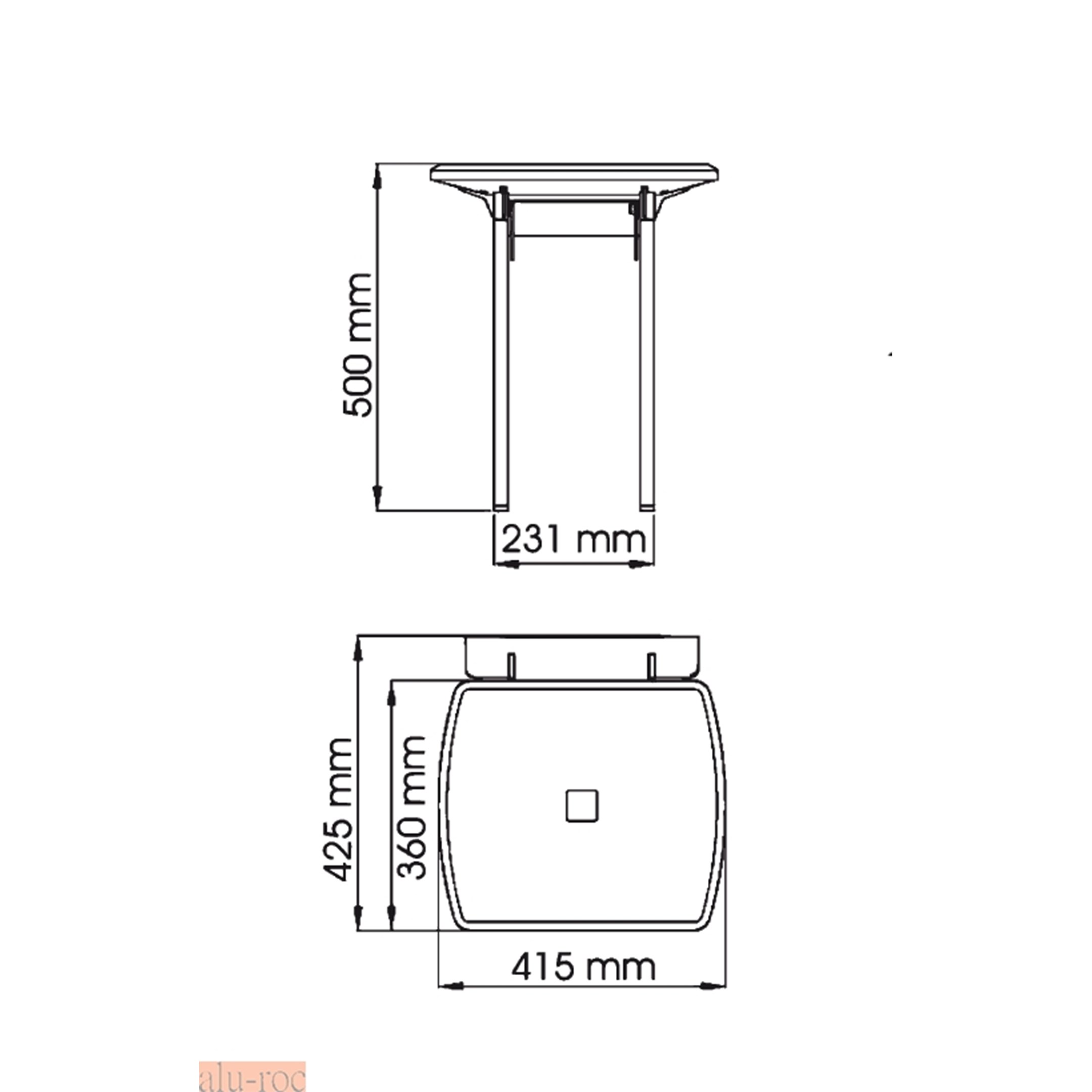 Asiento abatible en color blanco