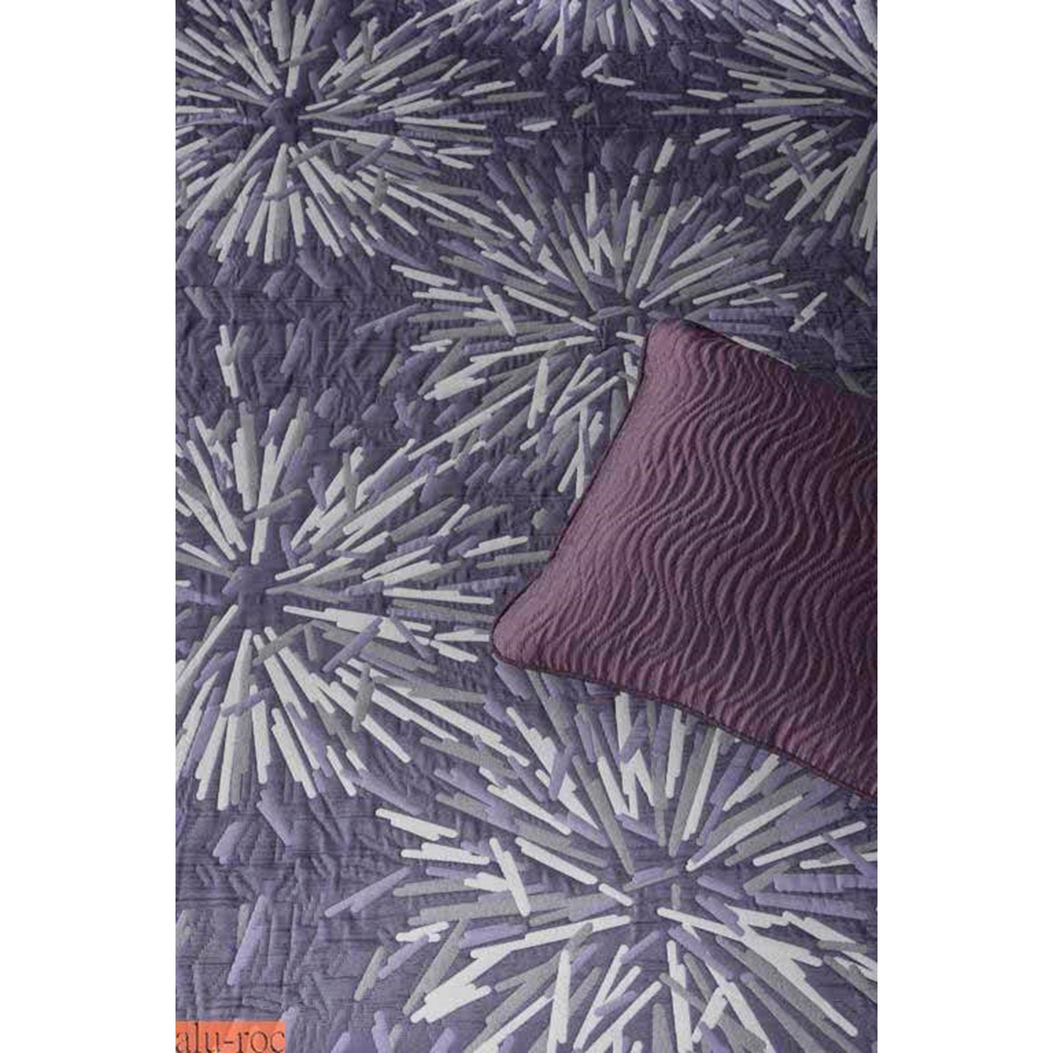 Ropa de cama en tonos actuales, malvas, morados...