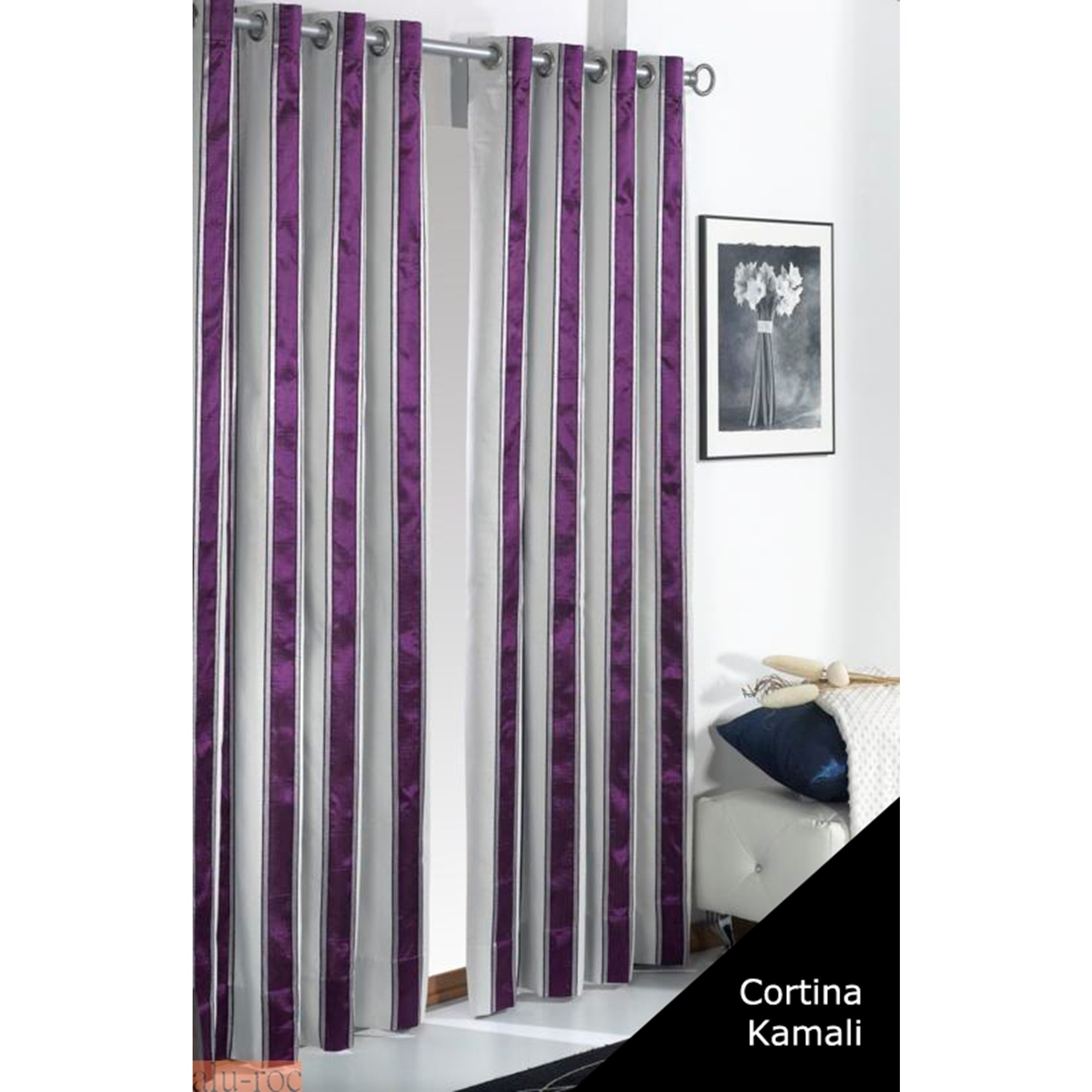 Cortinas moradas para exteriores