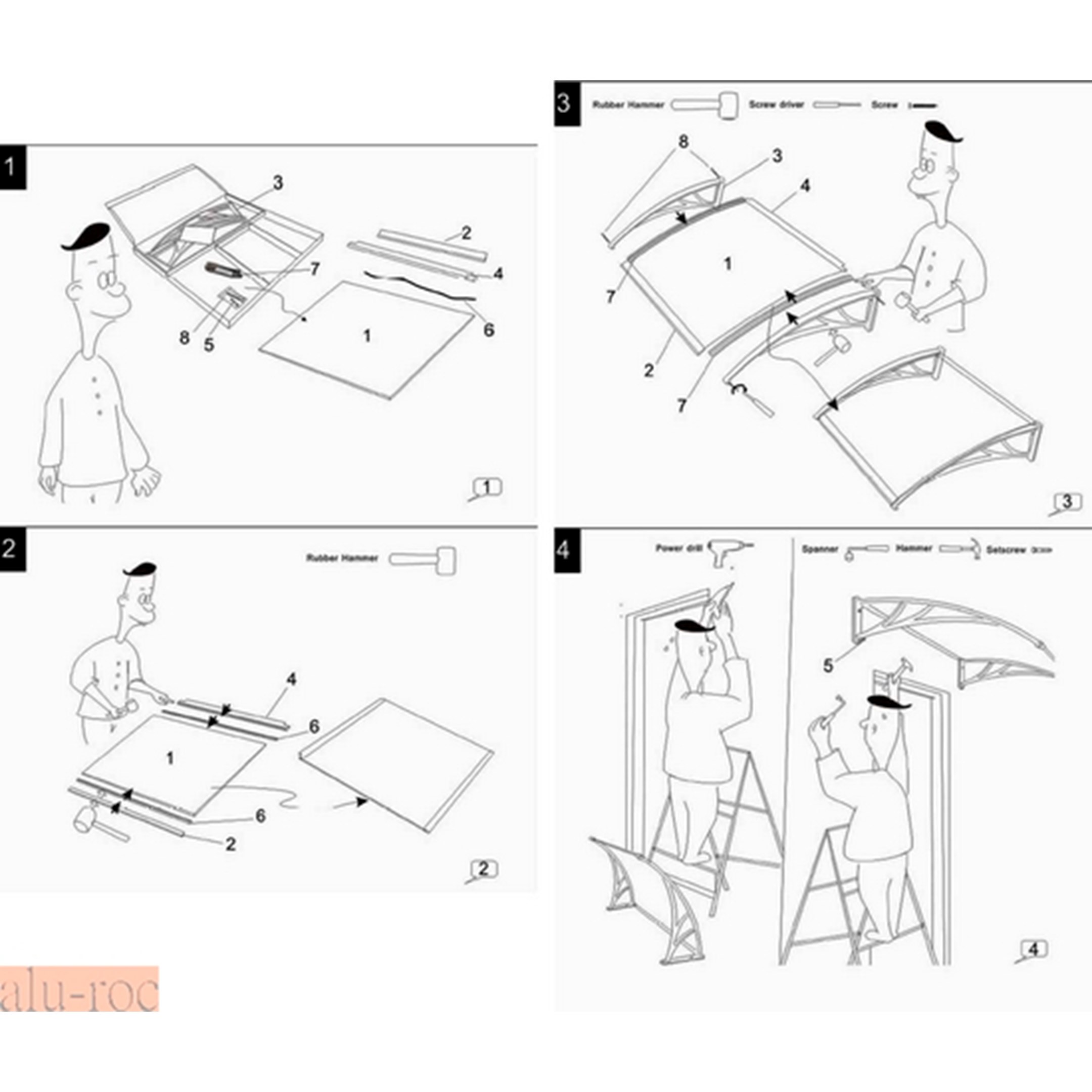 Instrucciones de montaje de pérgolas