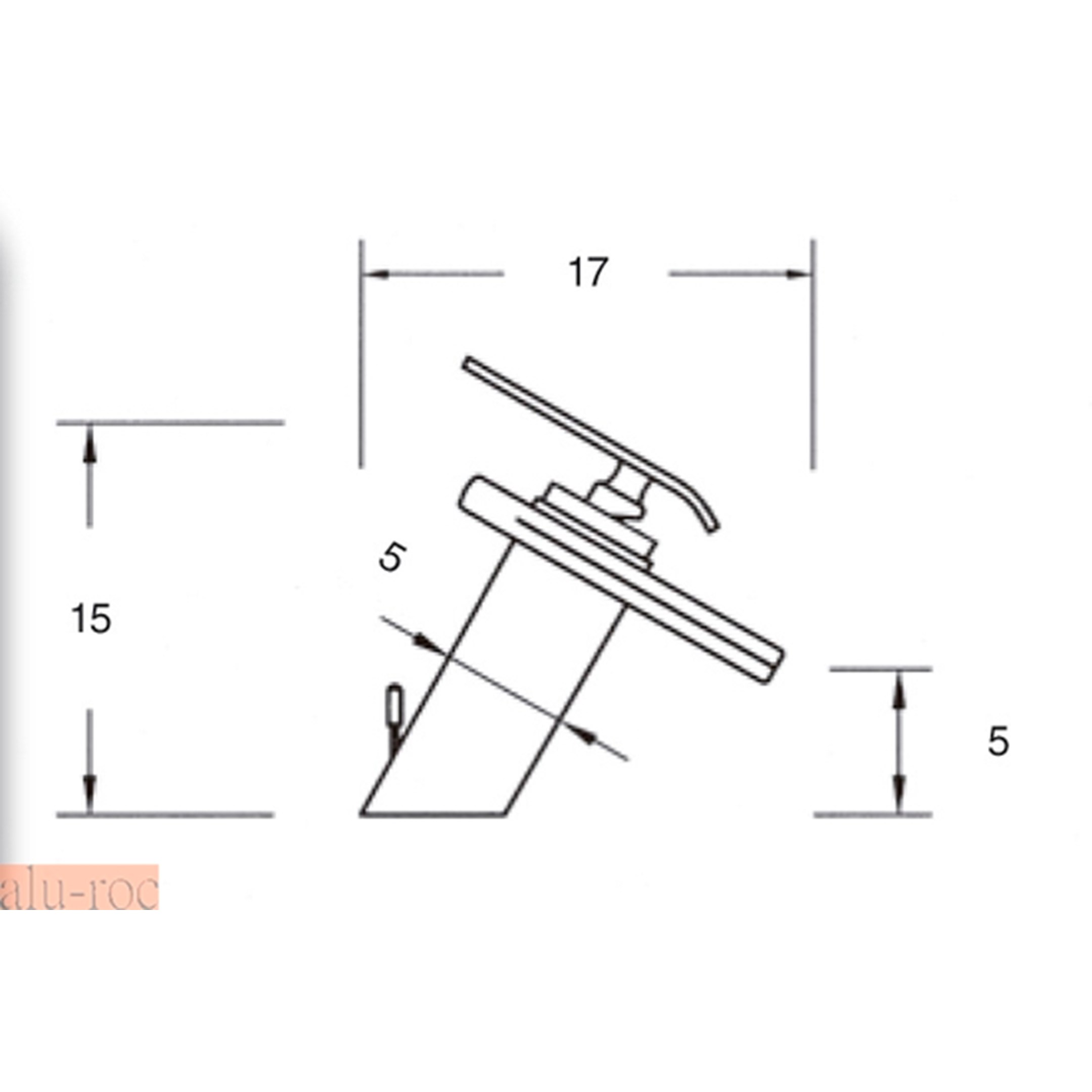 Croquis plano monomando lavabo Grizasa serie Arba 60007